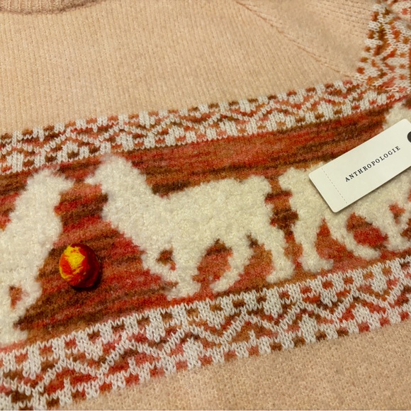 NEW.  NWT Anthropology llama sweater - Picture 16 of 16